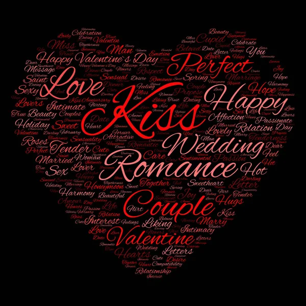 Día de San Valentín wordcloud — Foto de Stock