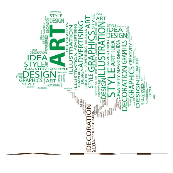 Art text as wordcloud — Stock Photo, Image