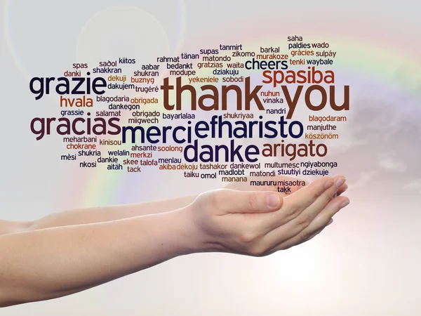 Dank u word cloud — Stockfoto