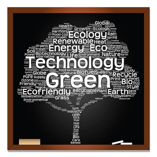 Ökologie, Recycling von Text — Stockfoto