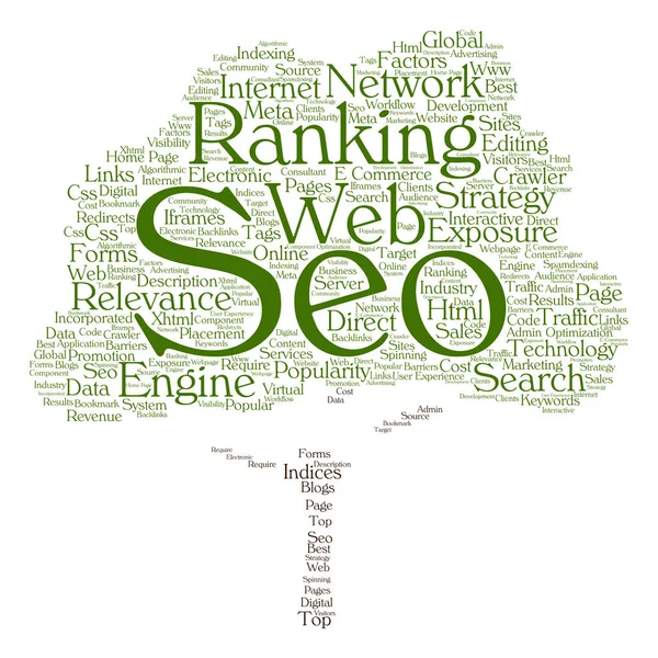 seo abstract tree word cloud