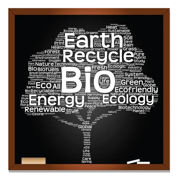 Ecología, reciclar texto — Foto de Stock