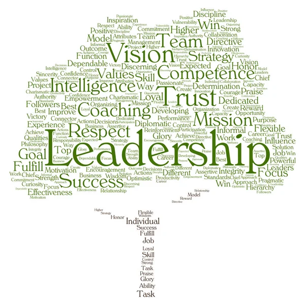 Árbol de liderazgo palabra nube —  Fotos de Stock