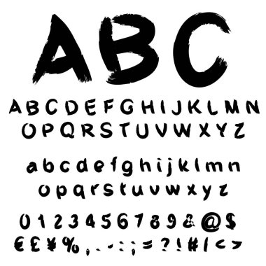 Kroki karalama boya yazı tipi 