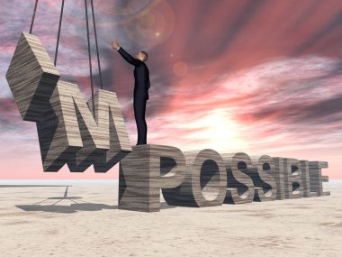 imkansız metnin üzerinde duran adam 