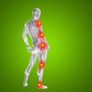 eklem ağrısı olan adam. 