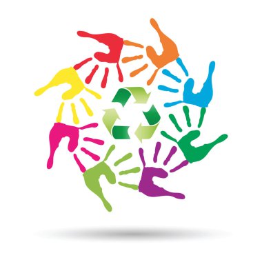 yeşil geri dönüşüm sembolü 