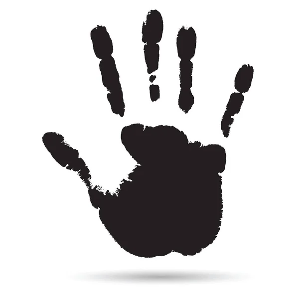 Schwarze Farbe menschliche Hand — Stockfoto