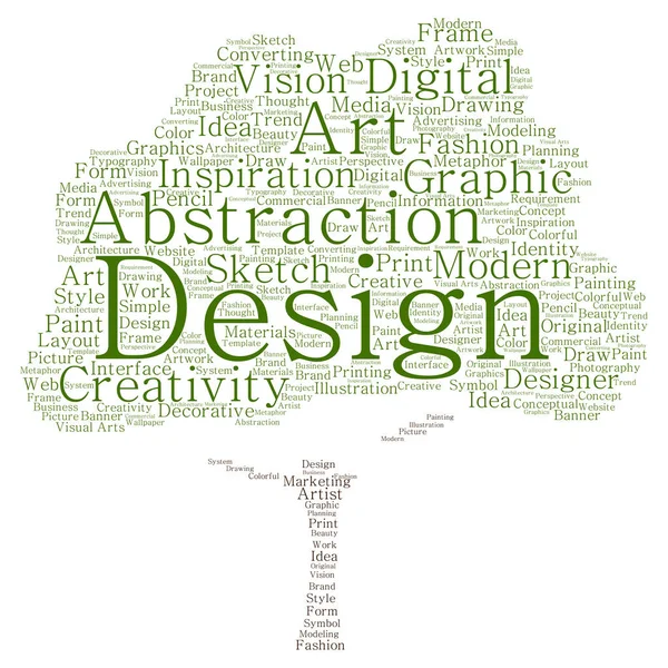 Sanat grafik tasarım kelime — Stok fotoğraf