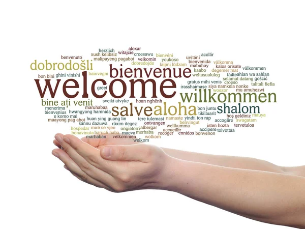 Greeting international word cloud — Stock Photo, Image