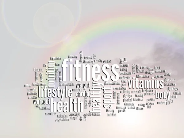 Gezondheid abstracte word cloud — Stockfoto