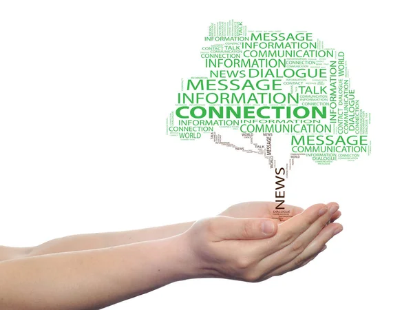 Neem contact op met word cloud — Stockfoto