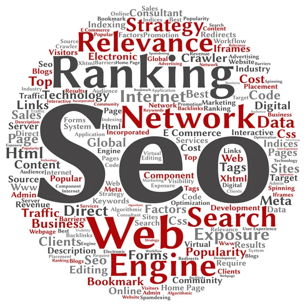 Seo abstract  word cloud — Stock Photo, Image