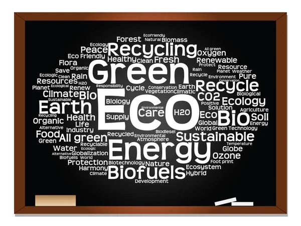 Ecologie word cloud-tekst — Stockfoto