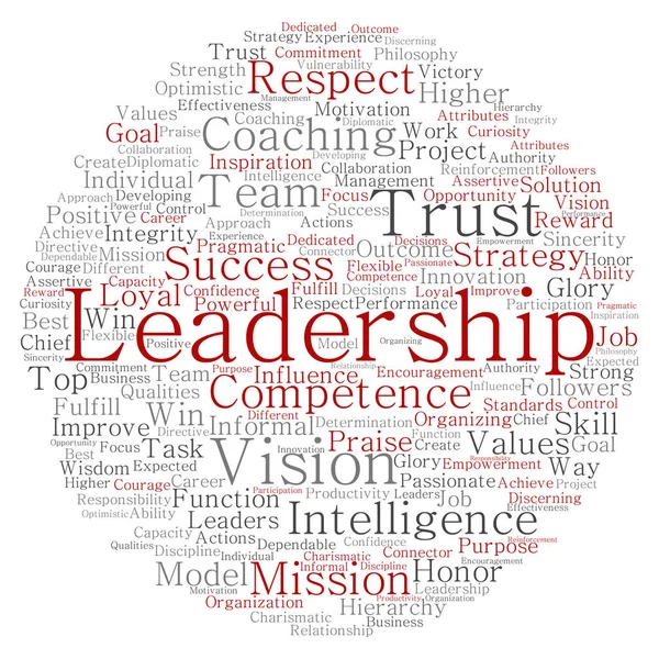 Business leadership word cloud — Stockfoto