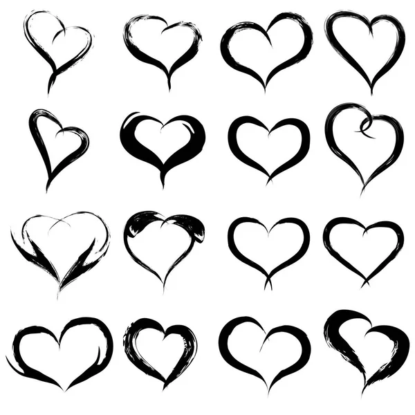 Painted  hearts shapes — Stock Photo, Image