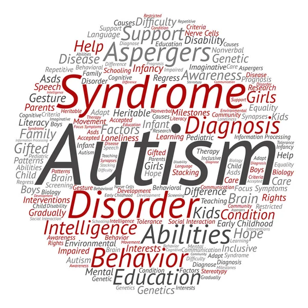 Симптомы синдрома аутизма — стоковое фото