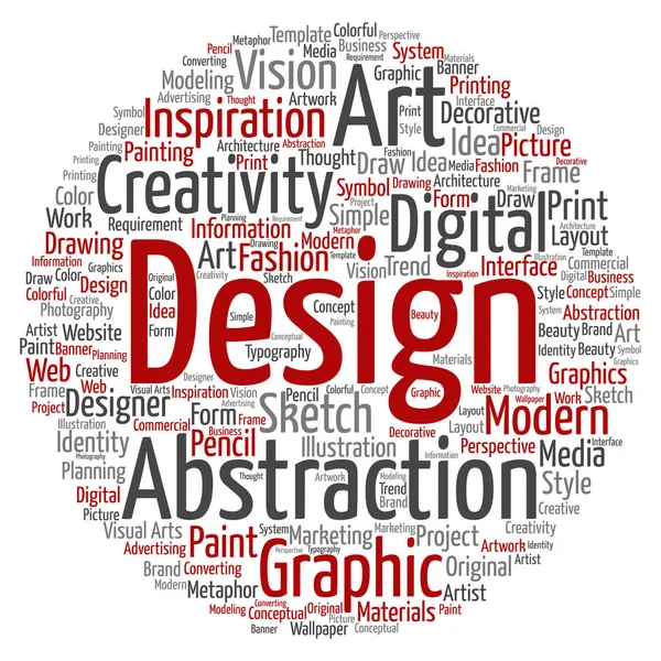 Sanat grafik tasarım kelime — Stok fotoğraf