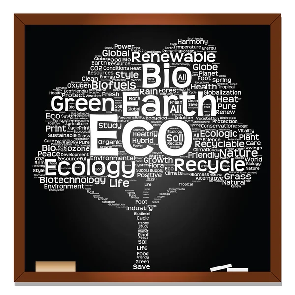 Ecologie, recycle tekst — Stockfoto