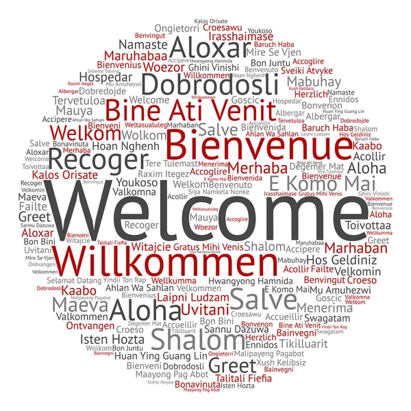 Greeting international word cloud — Stock Photo, Image