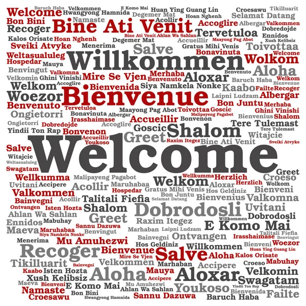 Greeting international word cloud — Stock Photo, Image