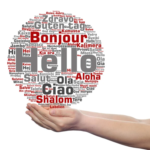 Greeting international word cloud — Stock Photo, Image