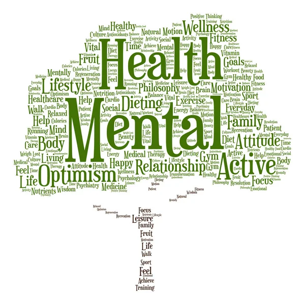 Salud mental conceptual palabra nube — Foto de Stock