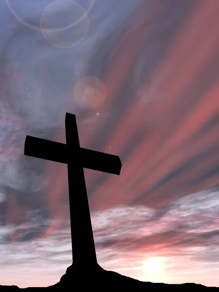 Religion symbol silhouette — Stock Photo, Image