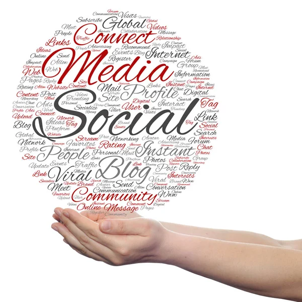 Social media marketing word cloud — Stock Photo, Image