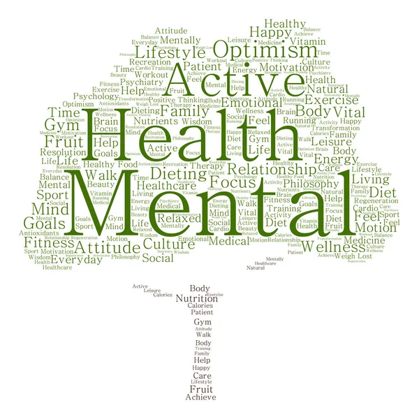 Conceptual mental health  word cloud — Stock Photo, Image