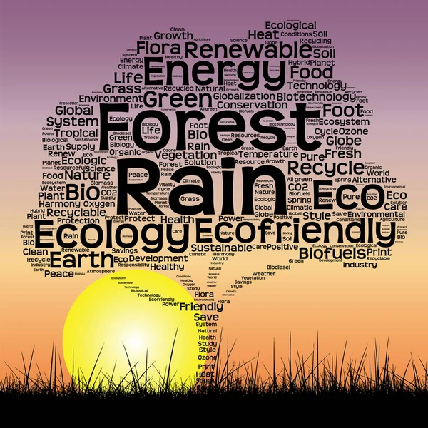 Ecology text word cloud — Stock Photo, Image