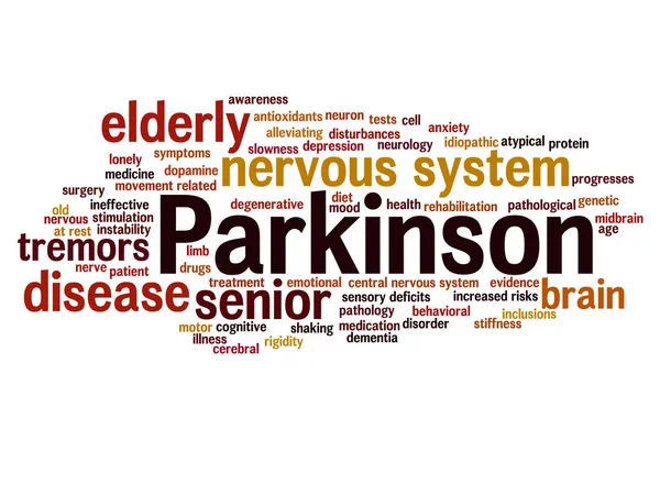 Choroba Parkinsona słowo Cloud — Zdjęcie stockowe