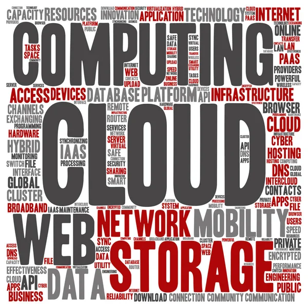 Technologie informatique wordcloud — Photo