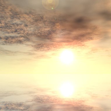 Su ile güzel bir deniz manzarası 