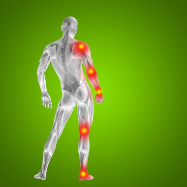 eklem ağrısı olan adam. 