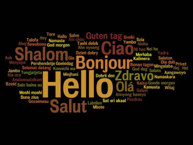 Merhaba uluslararası kelime bulutu 