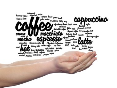 Espresso soyut kelime bulutu 
