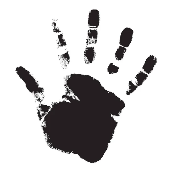 Zwarte verf menselijke hand — Stockfoto
