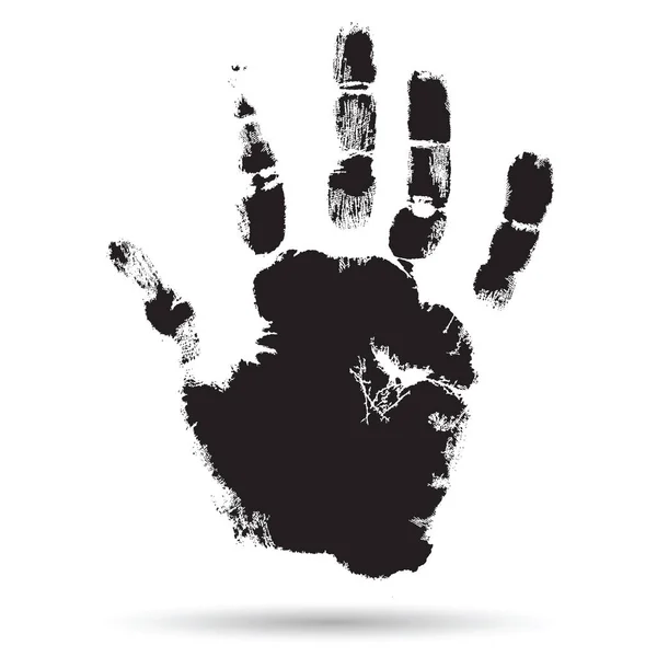 Peinture noire main humaine — Photo