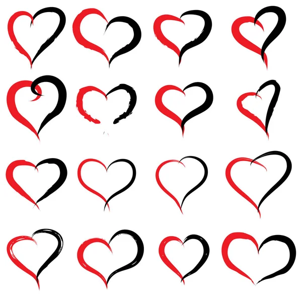 Painted  hearts shapes — Stock Photo, Image