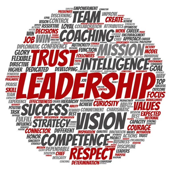 Business leadership word cloud — Stockfoto