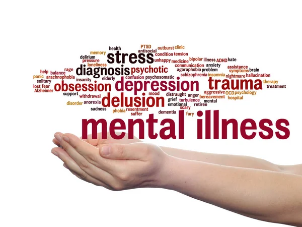 Mental illness word cloud — Stock Photo, Image