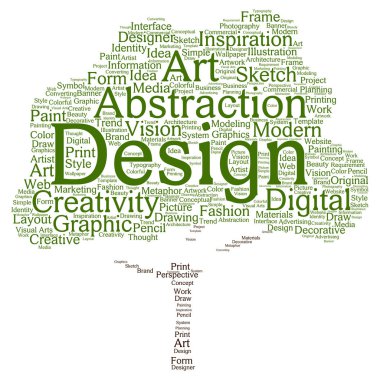 grafik tasarım kelime bulutu