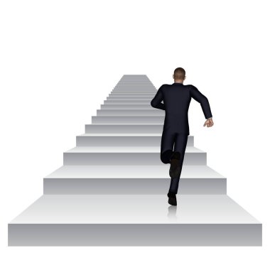 3D iş adamı çalışan 