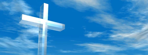 Kříž, obrazec symbolu náboženství — Stock fotografie