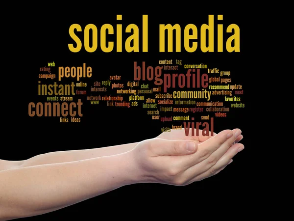 Szociális média marketing szó felhő — Stock Fotó
