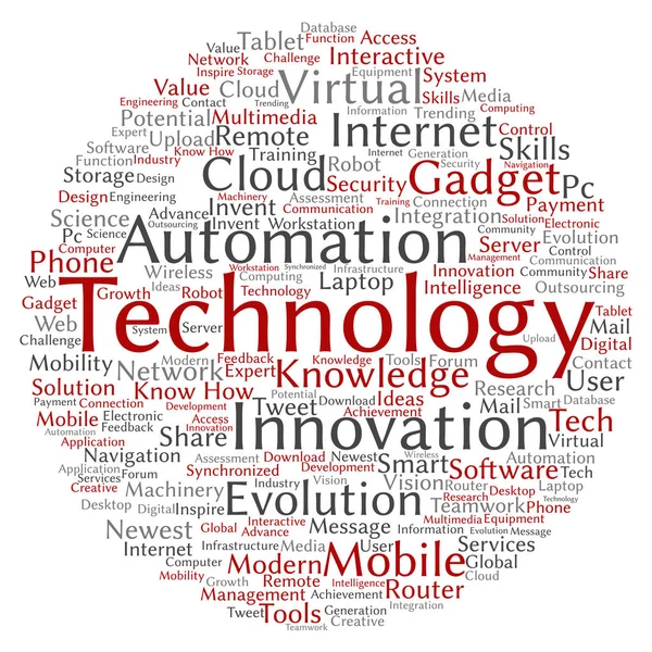 스마트 기술 단어 구름 — 스톡 사진