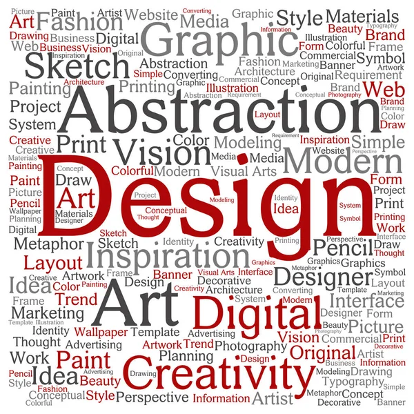 Grafisk design word cloud — Stockfoto