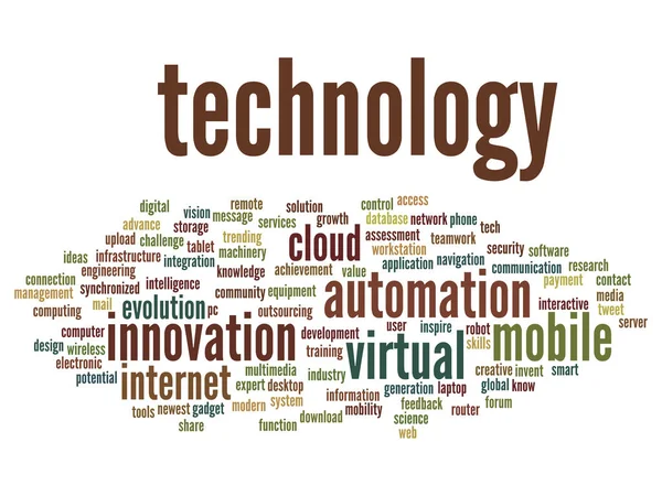 스마트 기술 단어 구름 — 스톡 사진