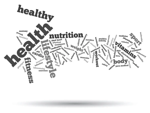Saúde dieta palavra nuvem — Fotografia de Stock